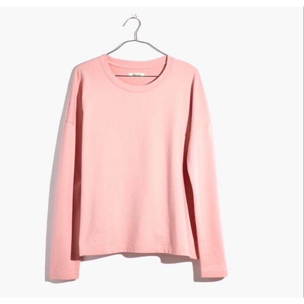 Madewell 100% cotton pink relaxed Crewneck sweatshirt size S